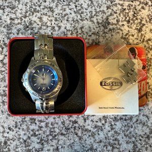 Fossil Blue Mens watch AM3570 100 Meter Dive